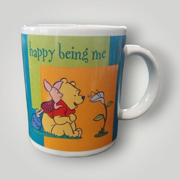 Disney Winnie the Pooh Happy Being Me Pooh and Piglet Coffee Mug - Picture 1 of 5